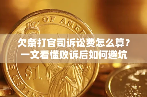 北京欠条打官司诉讼费怎么算？一文看懂败诉后如何避坑